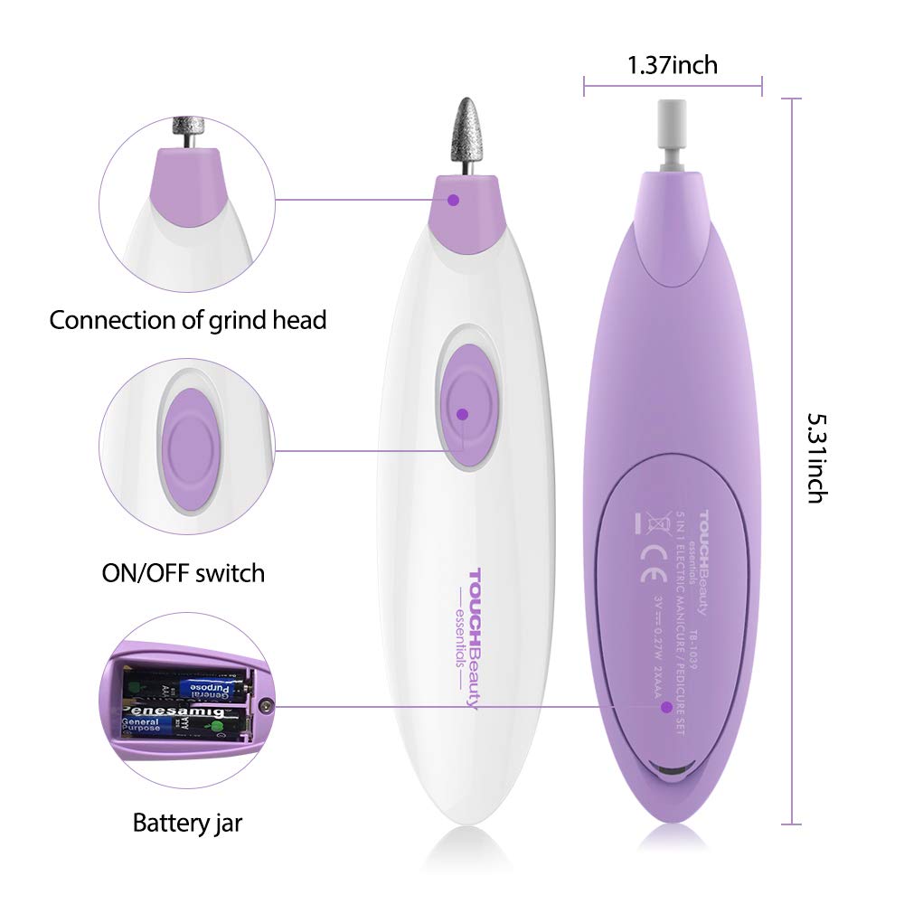 Kit eléctrico de manicura 5 en 1